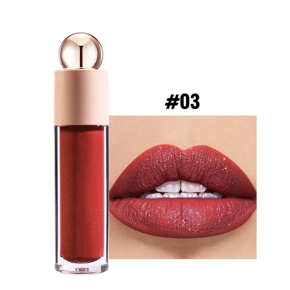 Sandistore Sparkling Lip Gloss Moisturizing Fine Sparkling Lip Glaze Velvet Lipstick Make up Kits