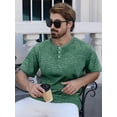 thumbnail image 3 of GENTS BLISS Short Sleeve Henley Men Shirts Crew Neck T shirts for Men Casual Printed Face Shirts for Men, 3 of 7