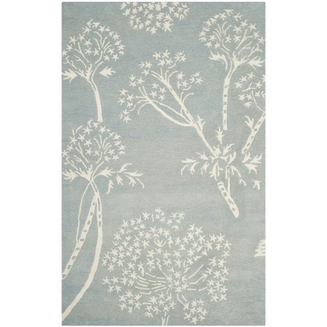 Safavieh Bella 8' X 10' Hand Tufted Wool Rug in Light Blue and Ivory