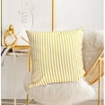thumbnail image 3 of Decorative Throw Pillow Covers Set of 2 Chrome Yellow Pillow Covers 20x20 inch Throw Pillow Cases Linen Square Pillow Case,Farmhouse Outdoor Striped Pillow Covers for Couch Sofa Living Room, 3 of 6