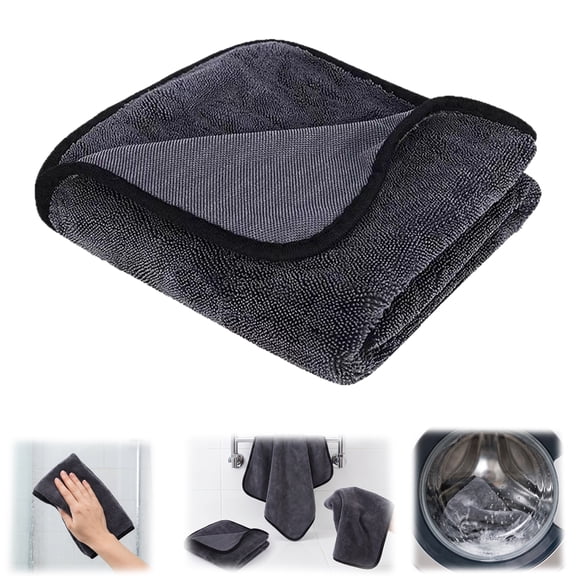 Jeaver Shower Glass Cleaning Cloth, Extra-Large Microfiber Glass Cloth for Windows & Shower Doors, Streak-Free(24"L x 16"W,1PC)