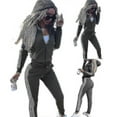 thumbnail image 4 of Womens 2 Pcs Athleisure Sports Wear Tracksuit Hoodie Pants Set, 4 of 4