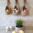 thumbnail image 5 of Cestas de frutas y verduras para colgar en la pared (18 x 17,5 x 22,5 cm), cesta de yute tejida a mano con forma de gota de agua para frutas o verduras, cesta de almacenamiento colgante para cocina, 5 of 5