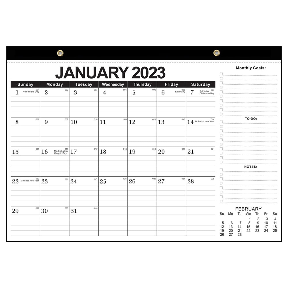 Perfect for Planning and Organizing Your Home or Office 12 Monthly Desk / Wall Calendar January 2022 12'' x 16.8 Monthly Wall Calendar 2022 Desk Calendar Large Ruled Blocks December 2022 