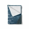 thumbnail image 2 of Saying Soft Flannel Fleece Blanket, Kayak in a Mountain Lake at Night Camping Activity Lifestyle Adventure Words, Cozy Plush for Indoor and Outdoor Use, 50" x 60", Purple Grey Teal, by Ambesonne, 2 of 6