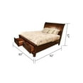 thumbnail image 5 of Baltimore King 4 Pc Storage Platform Bedroom Set Made with Wood in Dark Walnut, 5 of 15