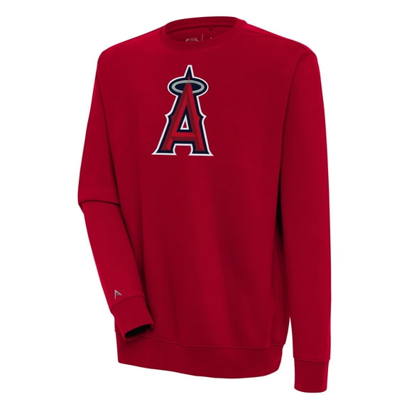 Men's Antigua  Red Los Angeles Angels Victory Pullover Sweatshirt