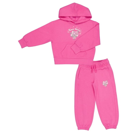 Wonder Nation Girls Fleece Hoodie, Sizes 4-18 & Plus