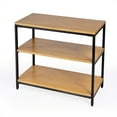 thumbnail image 2 of Hans 3 Shelf Wood & Iron Etagere Bookcase, 2 of 7