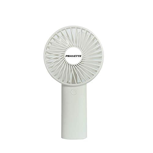 Best Travel Accessories-Black 3 Speed Settings PRAVETTE Portable Handheld Fan,USB 4000mAH Rechargeable Batteries 8-18 Hours Working Time 
