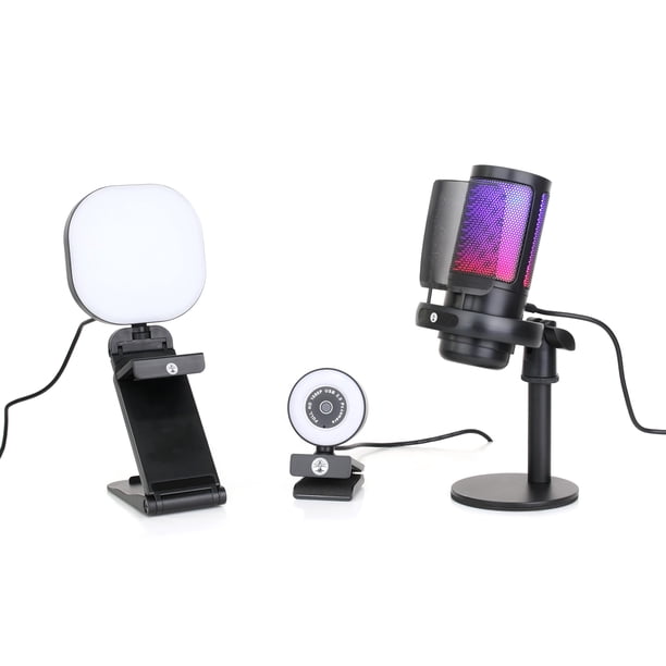 Kit de transmisión en vivo Abel Gaming Webcam 1080p USB Micrófono LED