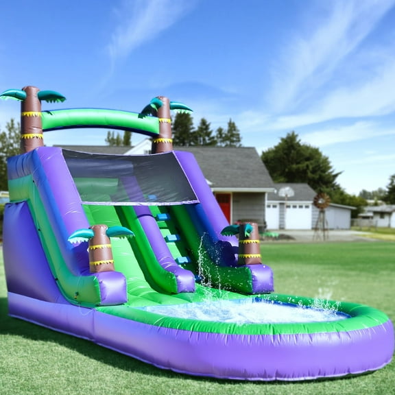 Relunch 21FT(L) Commercial Water Slide for Kids (Without Blower), 100% PVC Inflatable Water Slides with Water Tube, Giant Kids Water Slide Outdoor Backyard, 21x9x12ft