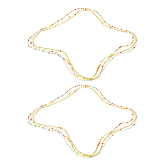 FRCOLOR 6pcs Waist Chain Beaded Assorted Beads for Women Beach Parties