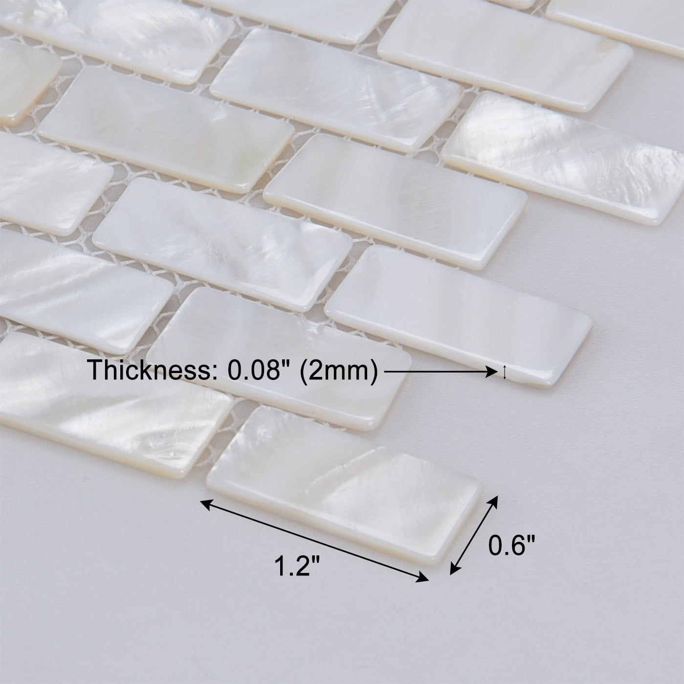 Art3d 12" x 12" 10 Pieces Mother of Pearl Shell Mosaic Backsplash Tile for Kitchen, Bathroom Walls