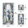 thumbnail image 3 of 3 Sizes of Towel Sets Including Bath Towel Hand Towel and Washcloth for Daily Use Snowman Among Silver Needles, 3 of 8