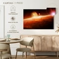 thumbnail image 5 of Elephant Stock Outer Space Sunrise Wall Art - Horizontal Canvas Wall Art - Living Room Wall Decor - Astronomy & Space Canvas - Black And Brown Decor - 12" x 8", 5 of 8