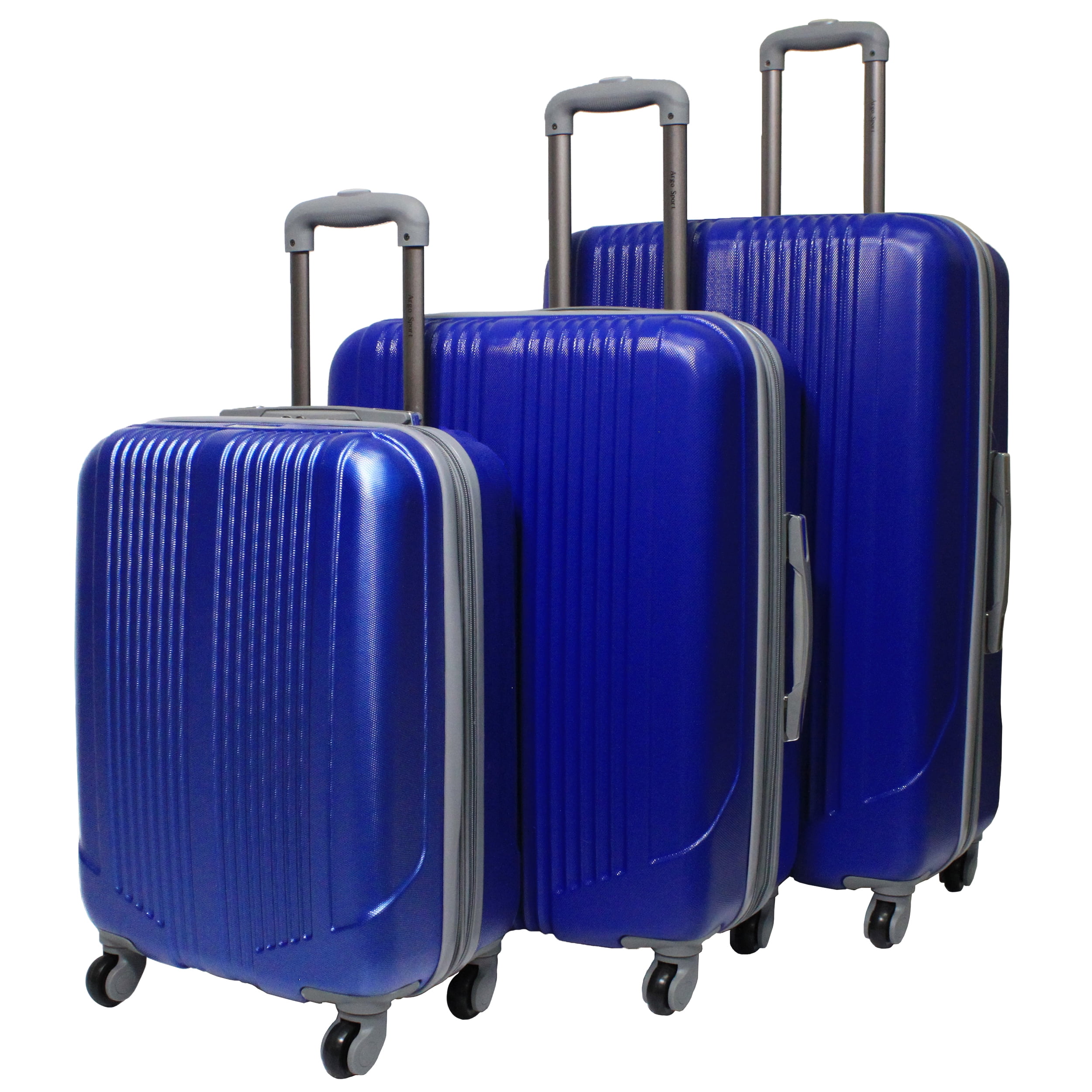 Argo Sport Romulus 3Piece Expandable Hardside Spinner Luggage Set Navy