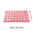 thumbnail image 3 of Pet Mat, Soft Plush Cozy Pink Bubble Fluffy, 1 Piece Washable Non-slip Comfortable, for Dogs Cats Small Medium Pets Indoor Sleeping Resting on Couch Floor Pet Bed Crate, 3 of 6
