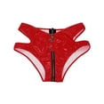thumbnail image 4 of Minipantalones cortos Outfit FEOYA de piel sintética para mujer, color rojo, talla S, 4 of 6