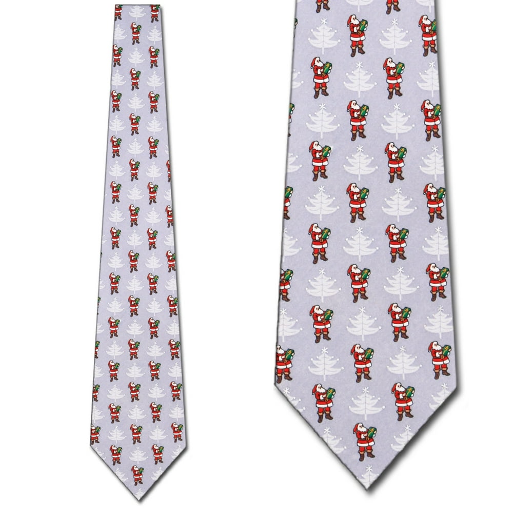 Tieguys Christmas Santa and Trees Necktie Mens Tie by Tieg Walmart