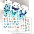 thumbnail image 3 of 12pcs Ocean Animal Pegatina Para Manicura Verano De Dibujos Animados Ballena Mar Sliders DIY Transferencia De Agua Calcomanías Decoración De Uñas Arte Puntas, 3 of 4