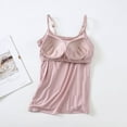 thumbnail image 3 of Camisola modal con almohadilla para el pecho, ropa interior inalámbrica, copa integrada, camiseta de fondo ajustado, tirantes finos ajustables para mujer, 3 of 6