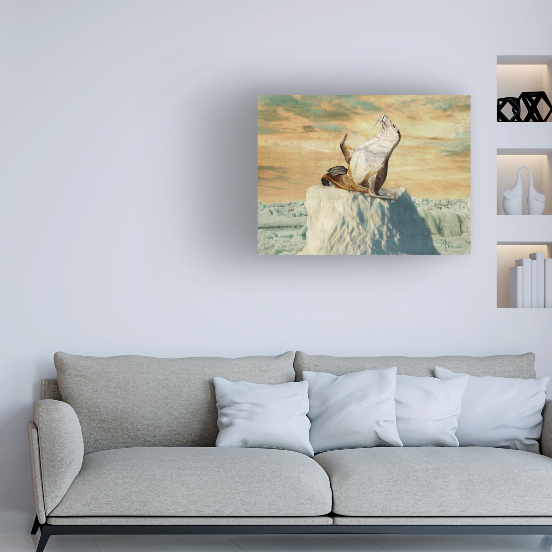 Canvas Wall Art - Angeles M. Pomata 'Greetings From The Arctic' Wall Art for Living Room, Bedroom, or Office Décor by Trademark Fine Art - 24 x 18 Inches