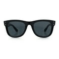 thumbnail image 6 of Retro Concave Curved Front Horn Rim Hipster Plastic Fashion Sunglasses All Black, 6 of 7