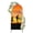 Orange, Black, Brown, variant on Players Silhouette Arch Backdrop Cover 4FT, Orange Yellow Sunset Glow Football Spandex Fitted Stretchy Arch Stand Covers, Round Top Chiara Backdrop Cover for Wedding Party Birthday Baby Shower