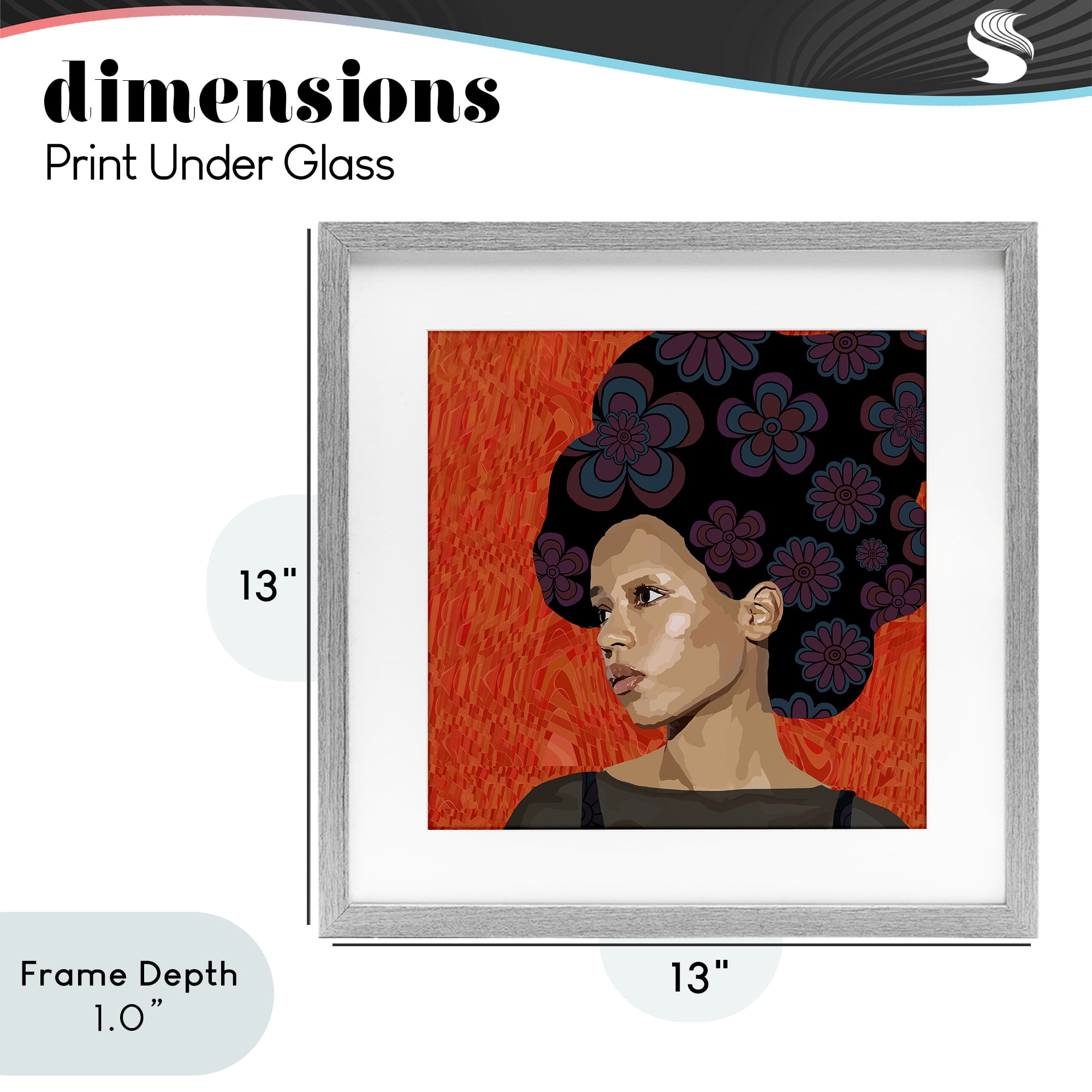 Stupell Industries Portrait Of A Dreamer Gray Framed Print Under Glass, design by Lynnda Rakos