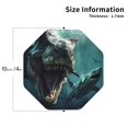 thumbnail image 2 of Yiaed Underwater Dinosaur Shark Print Leather Coasters for Drinks - Cup Coasters Coffee Table Kitchen Table Bar, Home & Office Gifts Handmade Drink Coasters-Octagon, 2 of 6