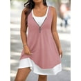 thumbnail image 5 of Cuteduck Plus Size Women’s Sleeveless V-Neck Zipper Dress Spring/Summer 1X-5X, 5 of 5