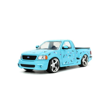 1999 Ford F-150 SVT Lightning Pickup Truck, Light Blue - Jada Toys 31378 - 1/24 scale Diecast Car