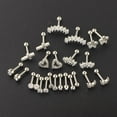 thumbnail image 4 of Juego de 24 pendientes de botón, barra plana HELIX con circonita cúbica, pequeños regalos de moda Plata, 4 of 6