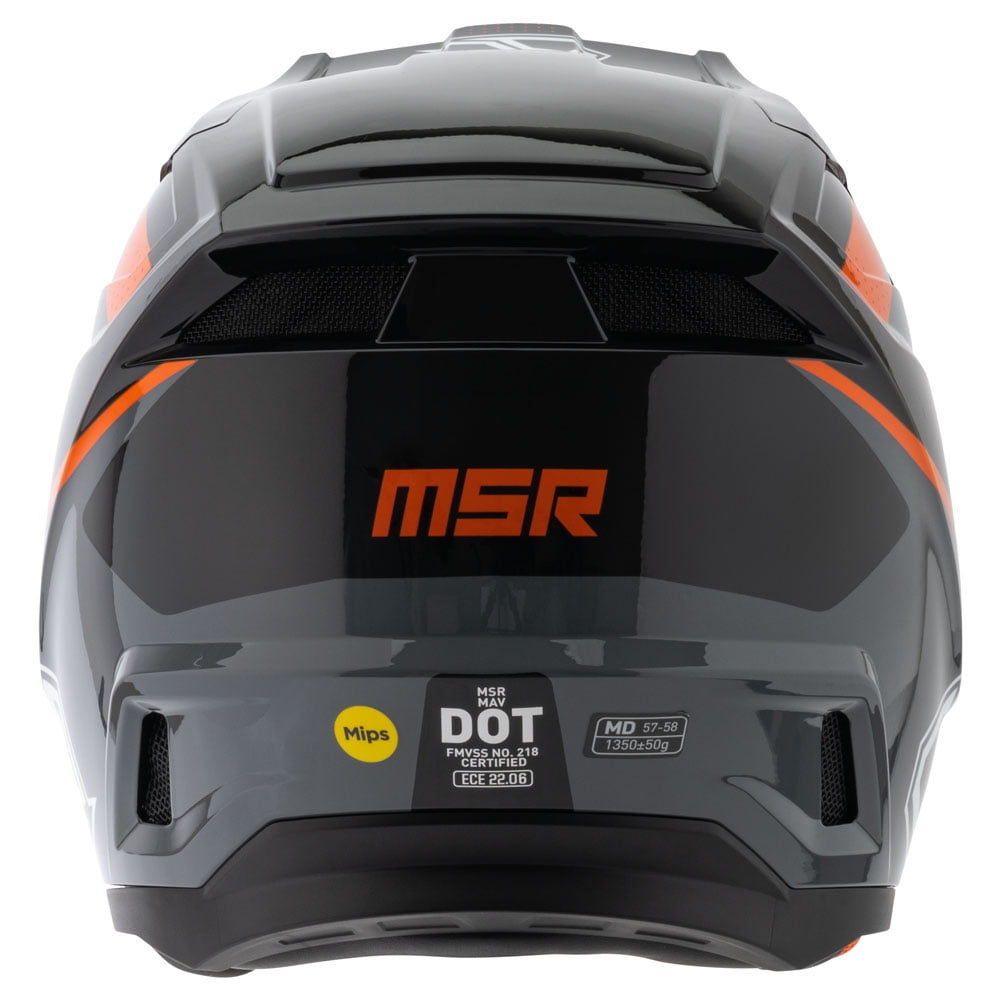MSR™ Mav Inertia Dirt Bike Motocross Helmet w/MIPS X-Small Black/Grey/Orange