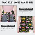 thumbnail image 6 of Pioneer Flower Floral Print Pattern Apron for Women and Men, Cotton Linen Waterproof with Pockets, Adjustable, 33x27 Inch for Kitchen, Gardening, BBQ, Salon, 6 of 6