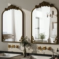 thumbnail image 3 of Easy4Home 24"x38" Arched Baroque Style Bathroom Mirror Vintage Decorative Wall Mirror, Antique Bronze, 3 of 7