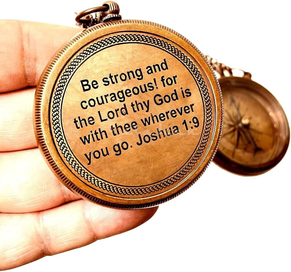 Inspirational Gift Compass - God My Lord Guide Me - Uplifting Baptism Gift, Graduation Gift, Birthday, Confirmation Gift for Men Women Boys Girls Teenage Kids