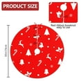 thumbnail image 2 of 30 Inch Christmas Tree Skirt – Velvet Plush Tree Mat, Soft Thickened Polyester with Red Ties, Single-Sided Printing, Available in 30in/36in/48in, Perfect for Holiday Xmas Tree Decoration, 2 of 7