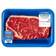 New York Strip Steak, Prime Beef, 1 Per Tray, 0.4 - 0.93 lb
