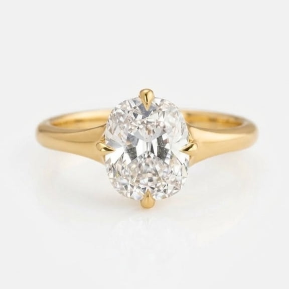 Solitaire Cushion Cut Diamond Signet Band Engagement Ring, Minimalist Jewelry, April Birthstone Ring, Anniversary Gift For Wife, Handmade Jewelry