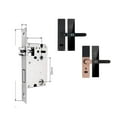 thumbnail image 2 of Door Lock, Security Biometric Fingerprint Smart Door Handle Tuya Electronic Intelligente Card Key Wood Door Lock for Home ,Easy to Install, 2 of 7