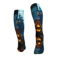 thumbnail image 4 of Compression Socks for Women and Men - Halloween Haunted House Compression Socks Circulation for Workout, 4 of 8