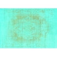 thumbnail image 1 of Ahgly Company Indoor Rectangle Oriental Turquoise Blue Industrial Area Rugs, 6' x 9', 1 of 4