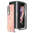 thumbnail image 3 of Dteck Shockproof Case for Samsung Galaxy Z Fold 4 7.6" 2022 Release, Leather Texture Surface Anti-drop Anti-fngerprint Support Wireless Charging Slim & Light Luxury Fashion Case, Pink, 3 of 13