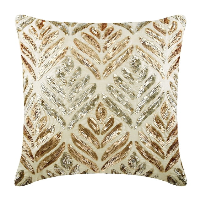 Funda de almohada con cremallera, fundas de almohada decorativas, fundas de almohada de 35 x 35 cm (14 x 14 pulgadas) color marfil, fundas de almohada decorativas de seda, fundas de almohada hechas a