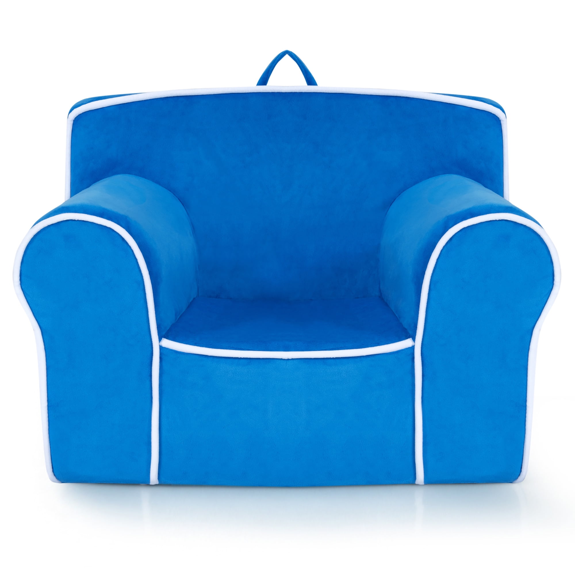 Kids Velvet Sofa Chair Blue