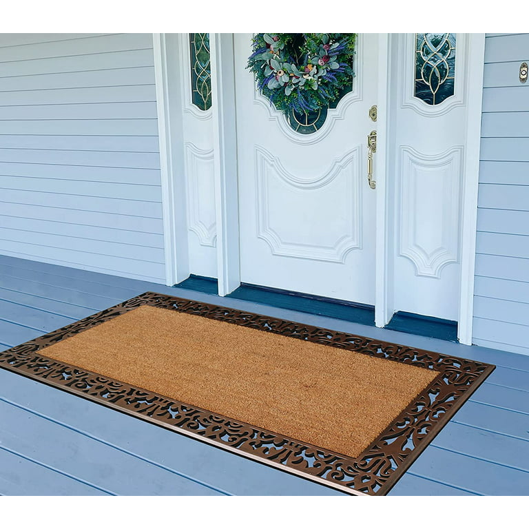 Outdoor Indoor Entrance Doormat, Rubber Backing Non Slip Door Mat
