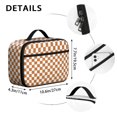 thumbnail image 6 of Orange and White Checkered Pattern Insulated Lunch Bag Teens,Bento School Lunch Bag for Teens for Work,Picnic or Travel 10.6x7.7x4.3 Inches,12 Can Capacity, 6 of 6
