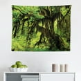 thumbnail image 1 of Rainforest Tapestry, Waterfall in The Middle of Tropical Jungle Natural Scenery Countryside Style, Fabric Wall Hanging Decor for Bedroom Living Room Dorm, 2 Sizes, Green White, by Ambesonne, 1 of 1